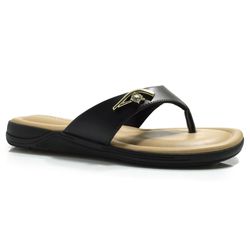 Sandália Rasteira Feminina Comfortflex Preto 2580303