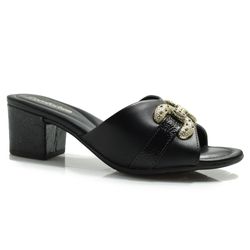 Tamanco de Salto Bloco Feminino Comfortflex Preto 2557401
