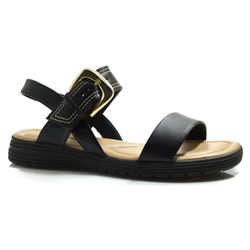 Sandália Rasteira Feminina Comfortflex Preto 2551404