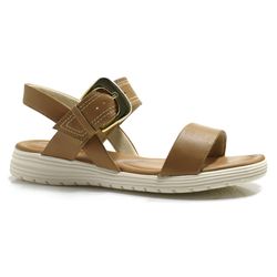 Sandália Rasteira Feminina Comfortflex Marrom 2551404