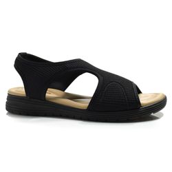 Sandália Rasteira Feminina Comfortflex Preto 2551302