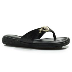 Sandália Rasteira Feminina Comfortflex Preto 2580401