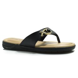 Sandália Rasteira Feminina Comfortflex Preto 2580401