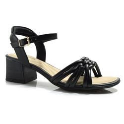 Sandália de Salto Bloco Feminina Comfortflex Preto 2456405
