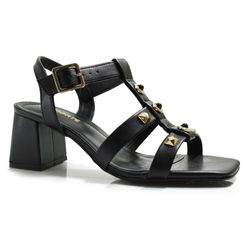 Sandália de Salto Bloco Feminina Via Marte Preto 171-035-01