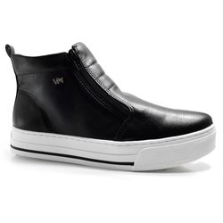 Tênis de Cano Alto Feminino Via Marte Preto 030-002-02