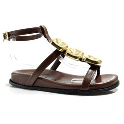 Sandália Flat Feminina Suzzara Marrom 780-634520