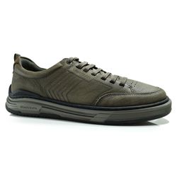 Sapatênis de Couro Masculino Democrata Dylan Marrom 640101