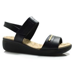 Sandália Anabela Feminina Comfortflex Preto 2586402