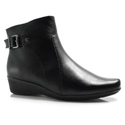 Bota de Cano Curto Feminina Comfortflex Preto 2474303