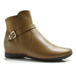 Bota de Cano Curto Feminina Comfortflex Marrom 24-91304