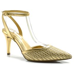 Scarpin Feminino Via Marte Dourado 215-010-01