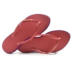 Chinelo Havaianas Feminino Slim Point Rosa 4149584