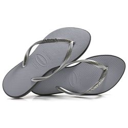 Chinelo Havaianas Feminino Slim Point Cinza 4149584