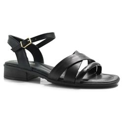 Sandália de Salto Bloco Feminino Comfortflex Preto 2552404