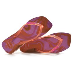Chinelo Feminino Havaianas Slim Square Jelly Rosa 4150245